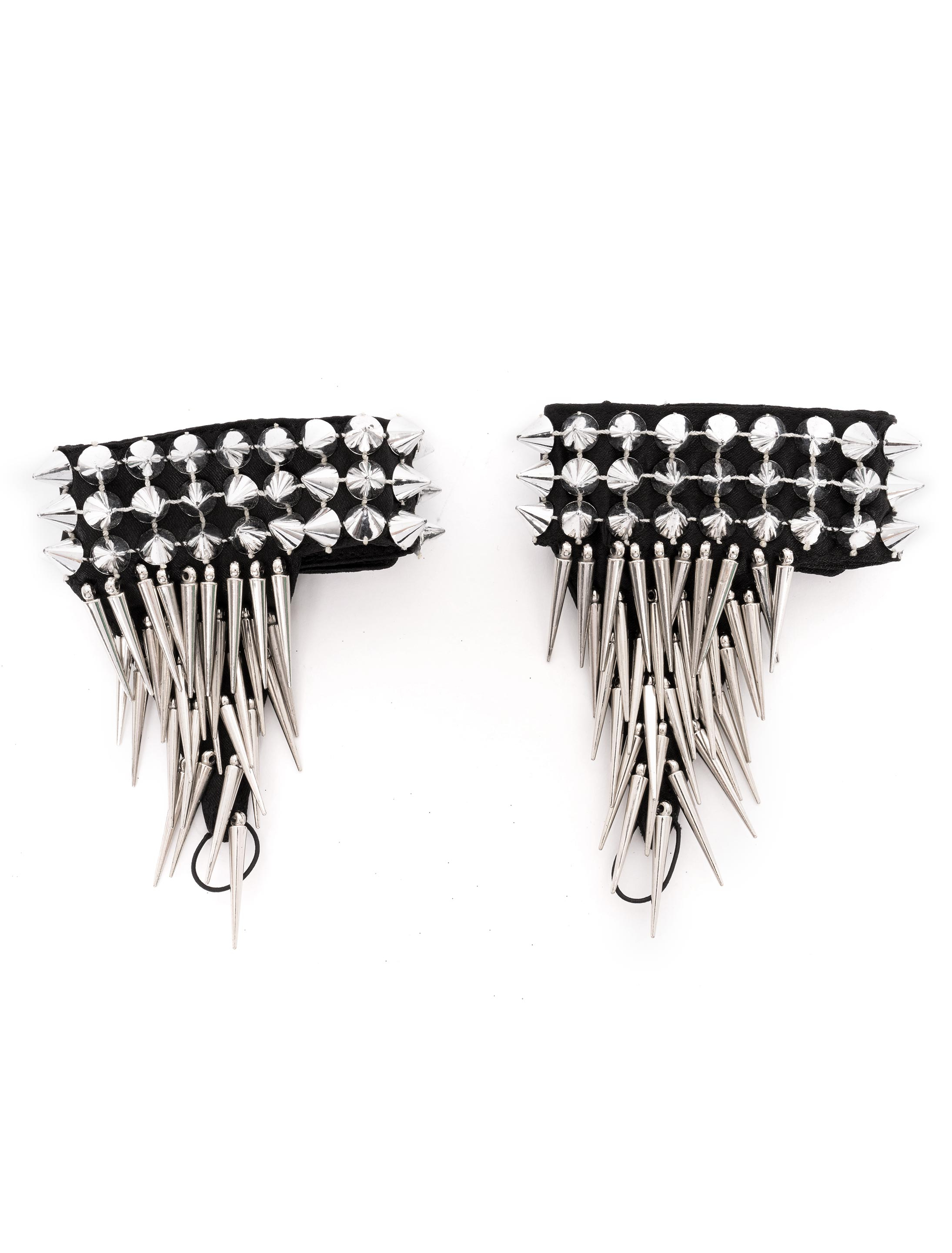 Kostümzubehör Armband mit Nieten silber