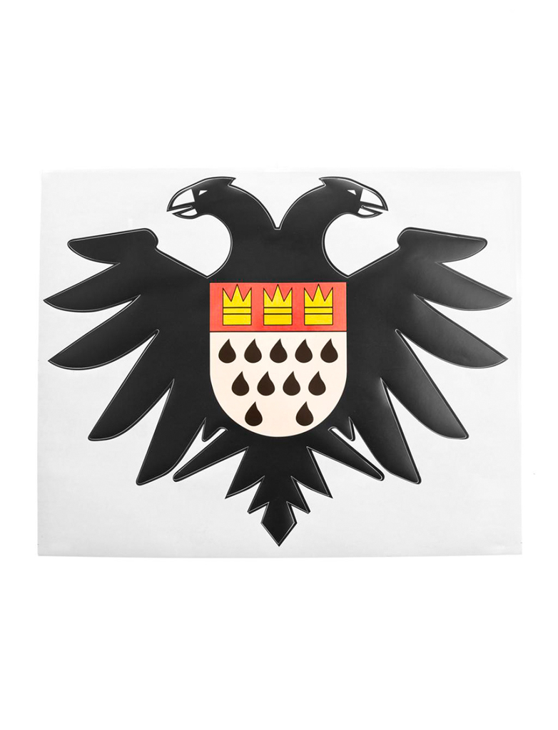 Kostümzubehör Aufkleber Kölner Adler 30cm Farbe: schwarz