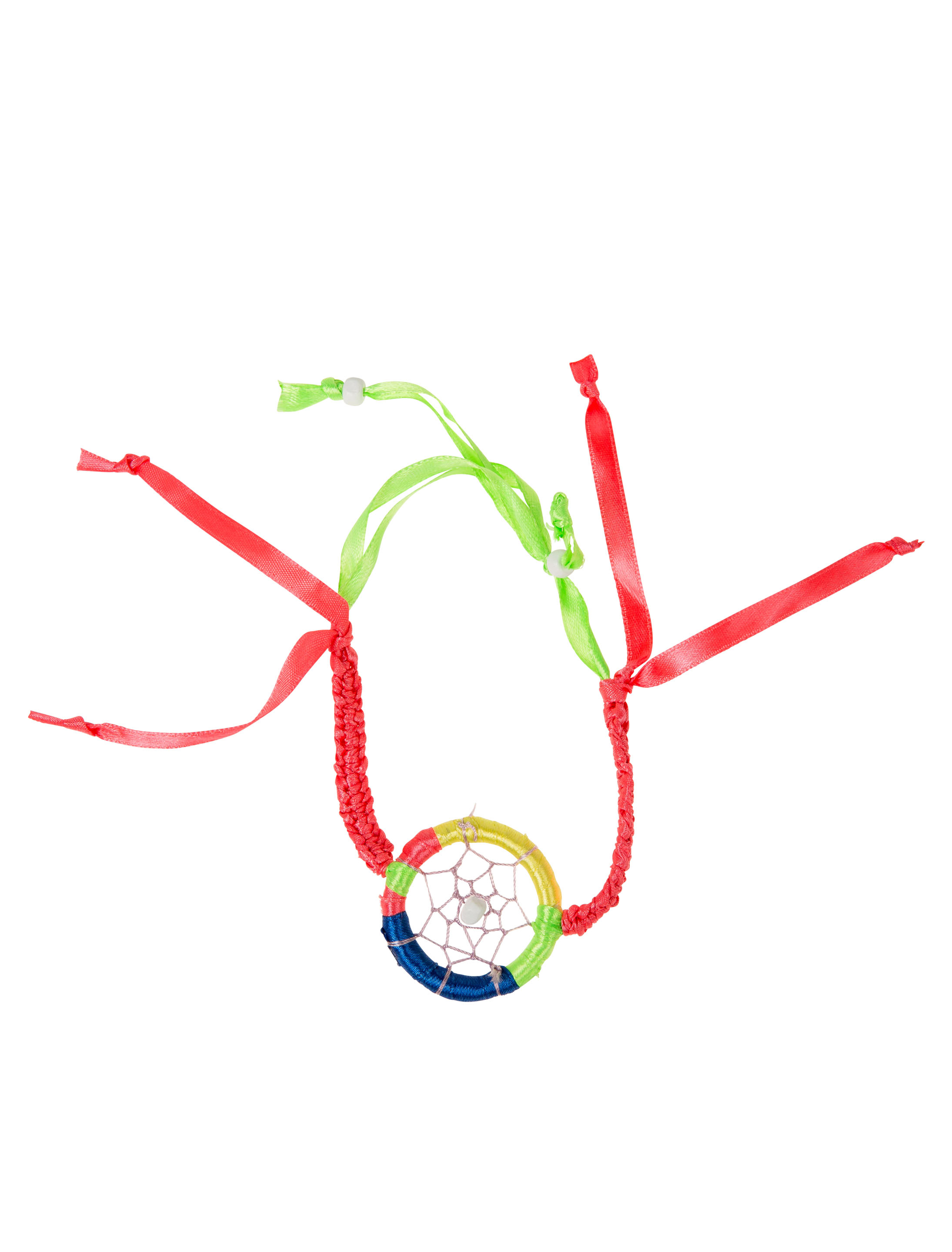 Kostümzubehör Armband Traumfänger geflochten bunt Farbe: mehrfarbig