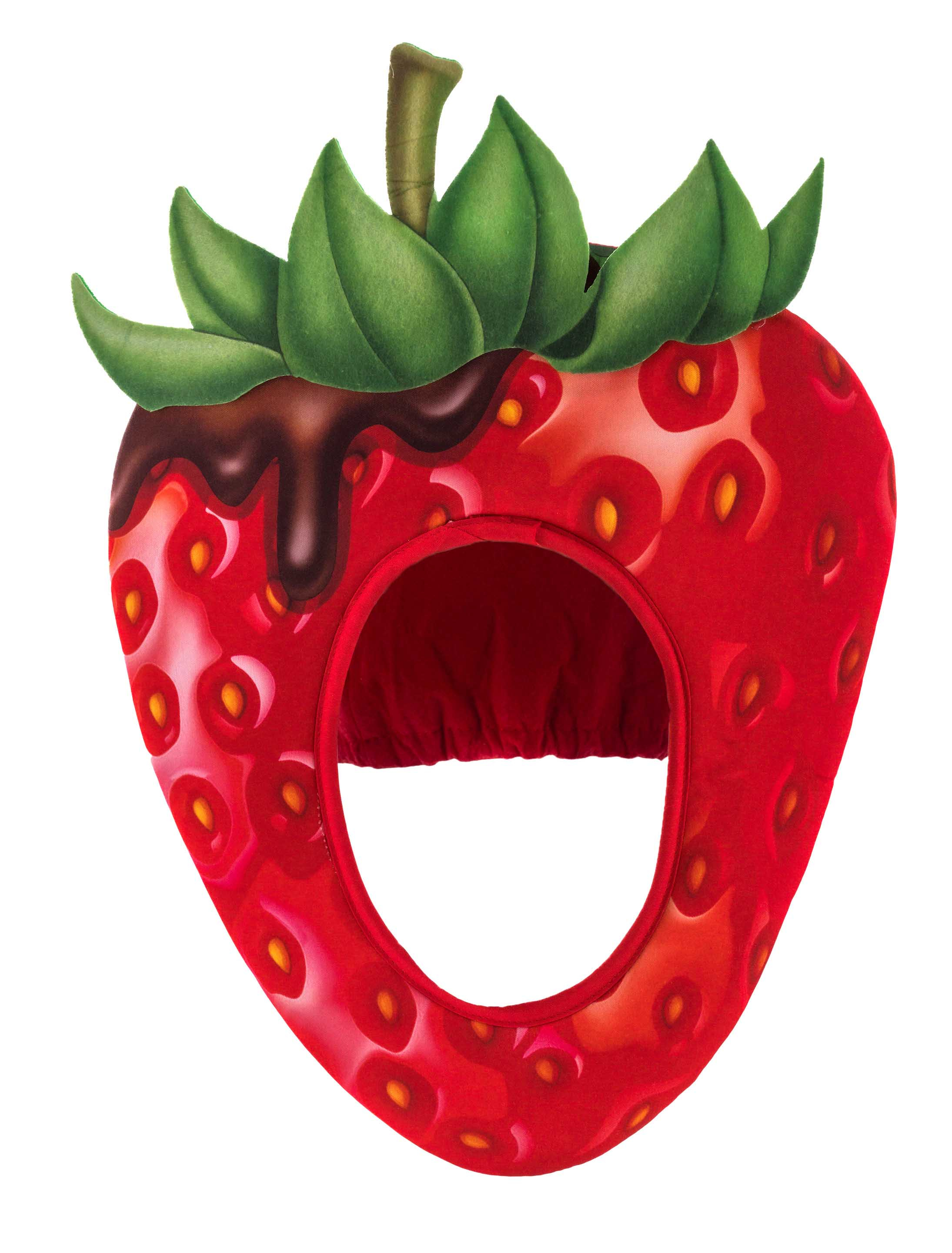 Kostümzubehör Mütze Erdbeere rot one size