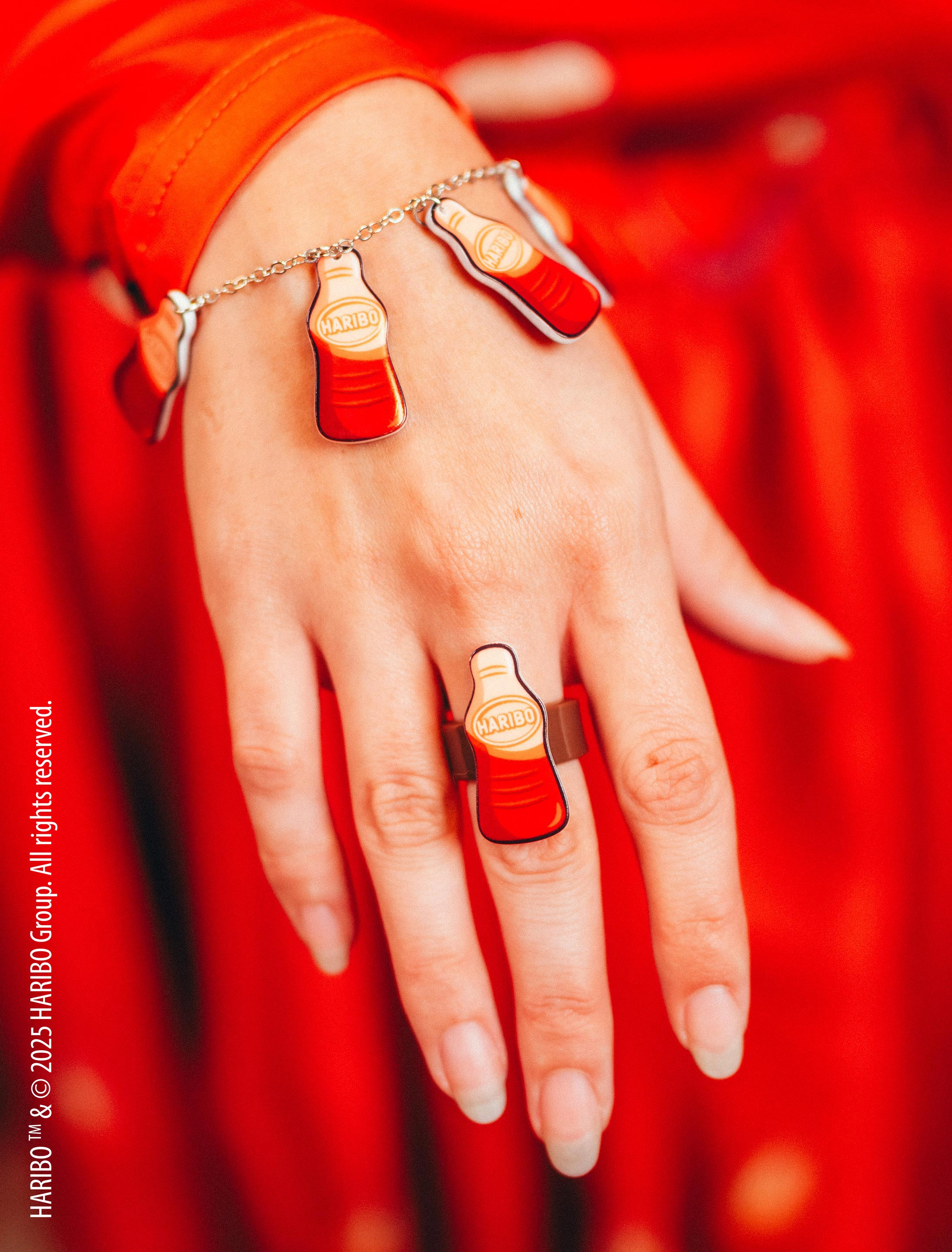 Kostümzubehör Ring HARIBO Happy-Cola braun