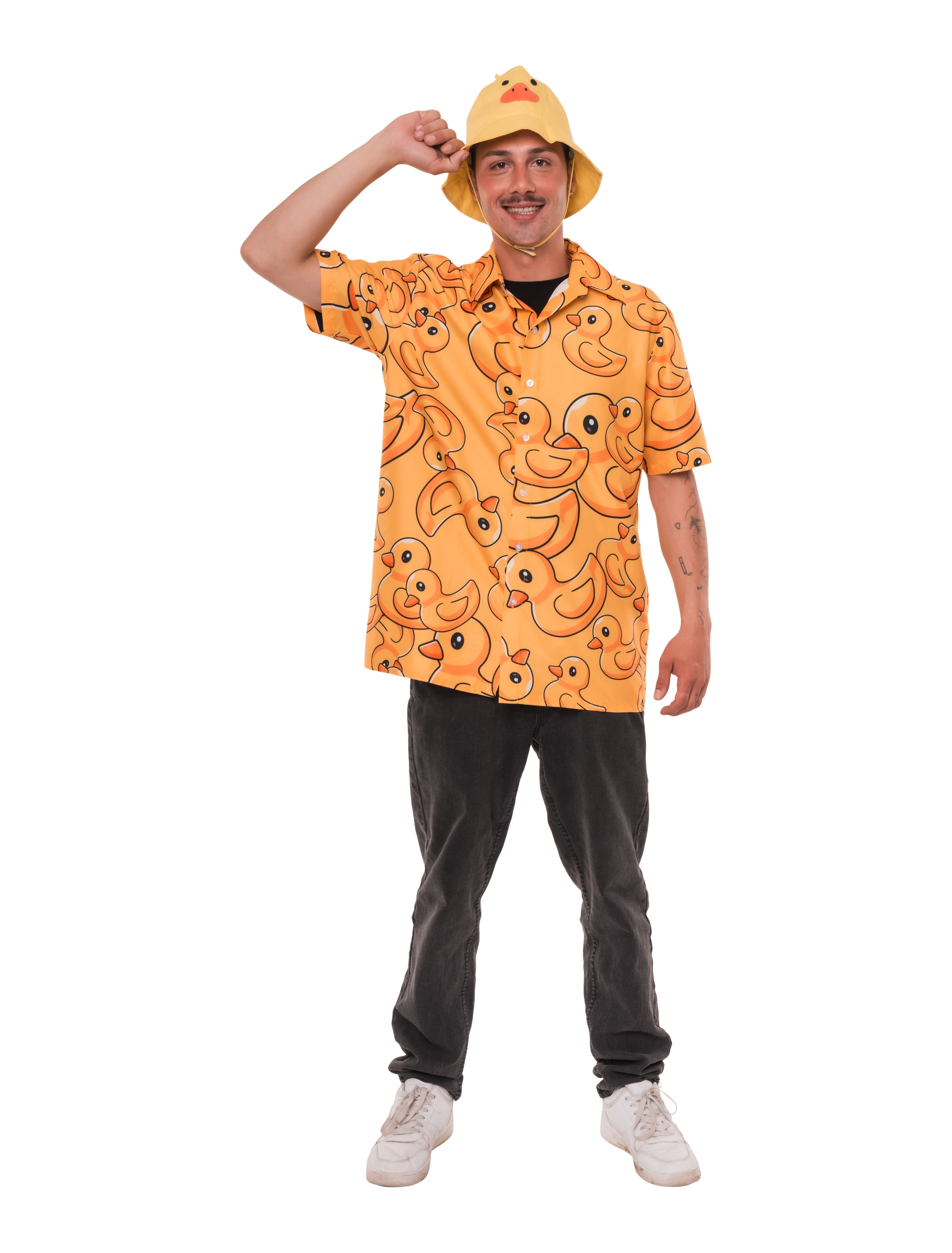 Hemd Ente Herren gelb 2XL/3XL