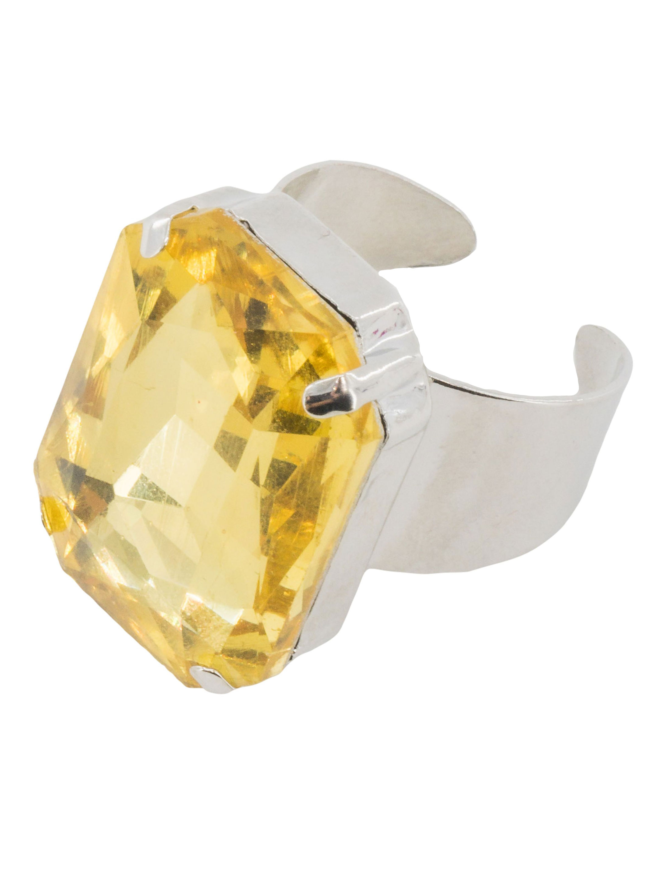 Kostümzubehör Ring mit Kristall gold