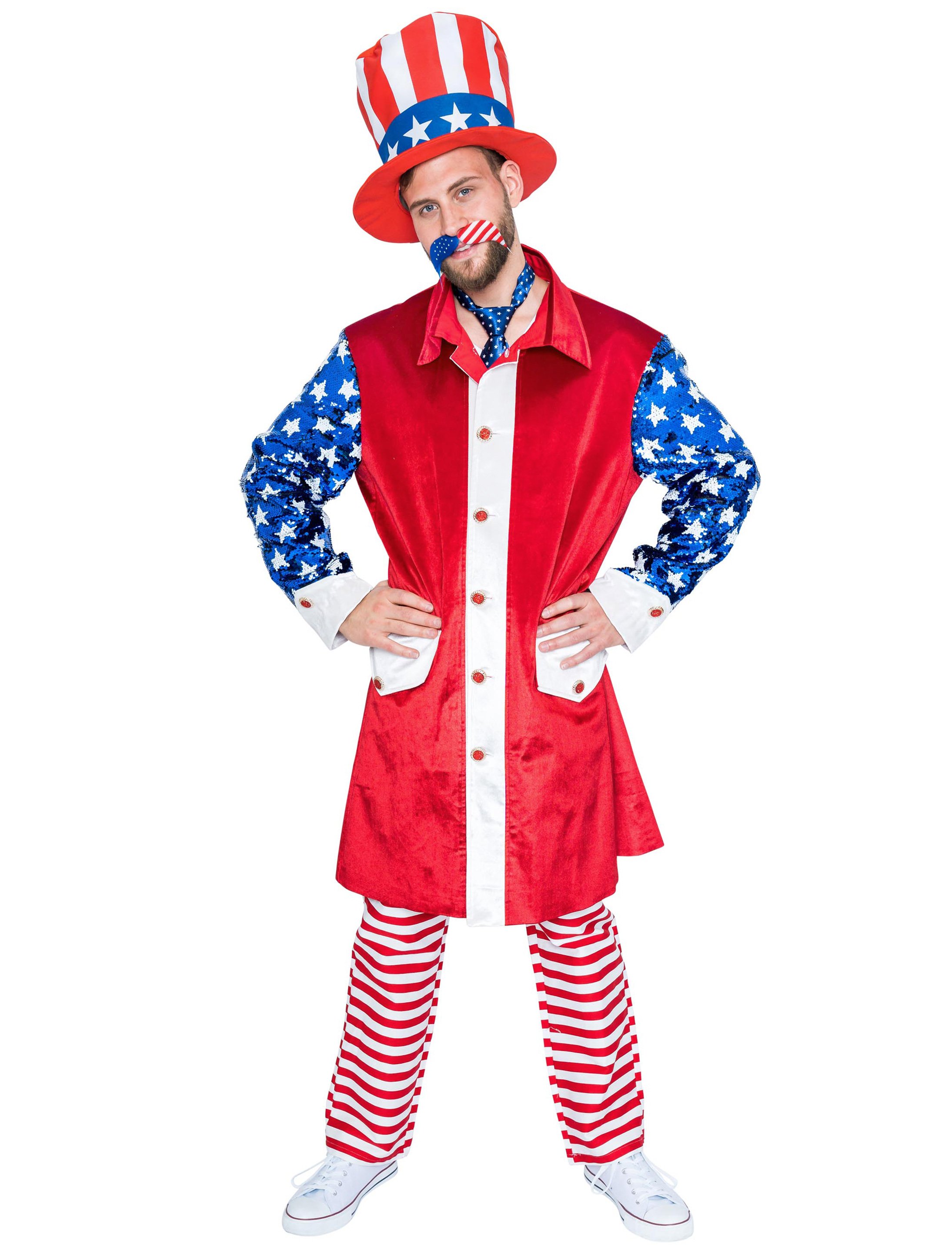 Jacke Herren USA rot/weiß/blau 2XL