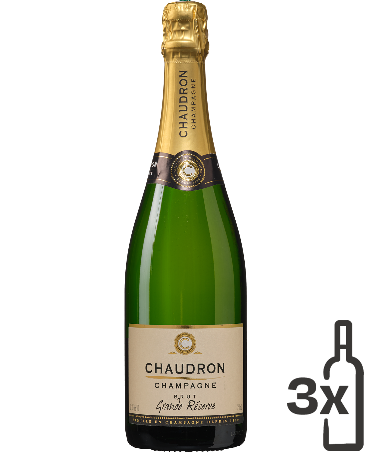 Chaudron Brut ‘Grande Réserve’ Champagne (3 fläschen) - die Weinbörse