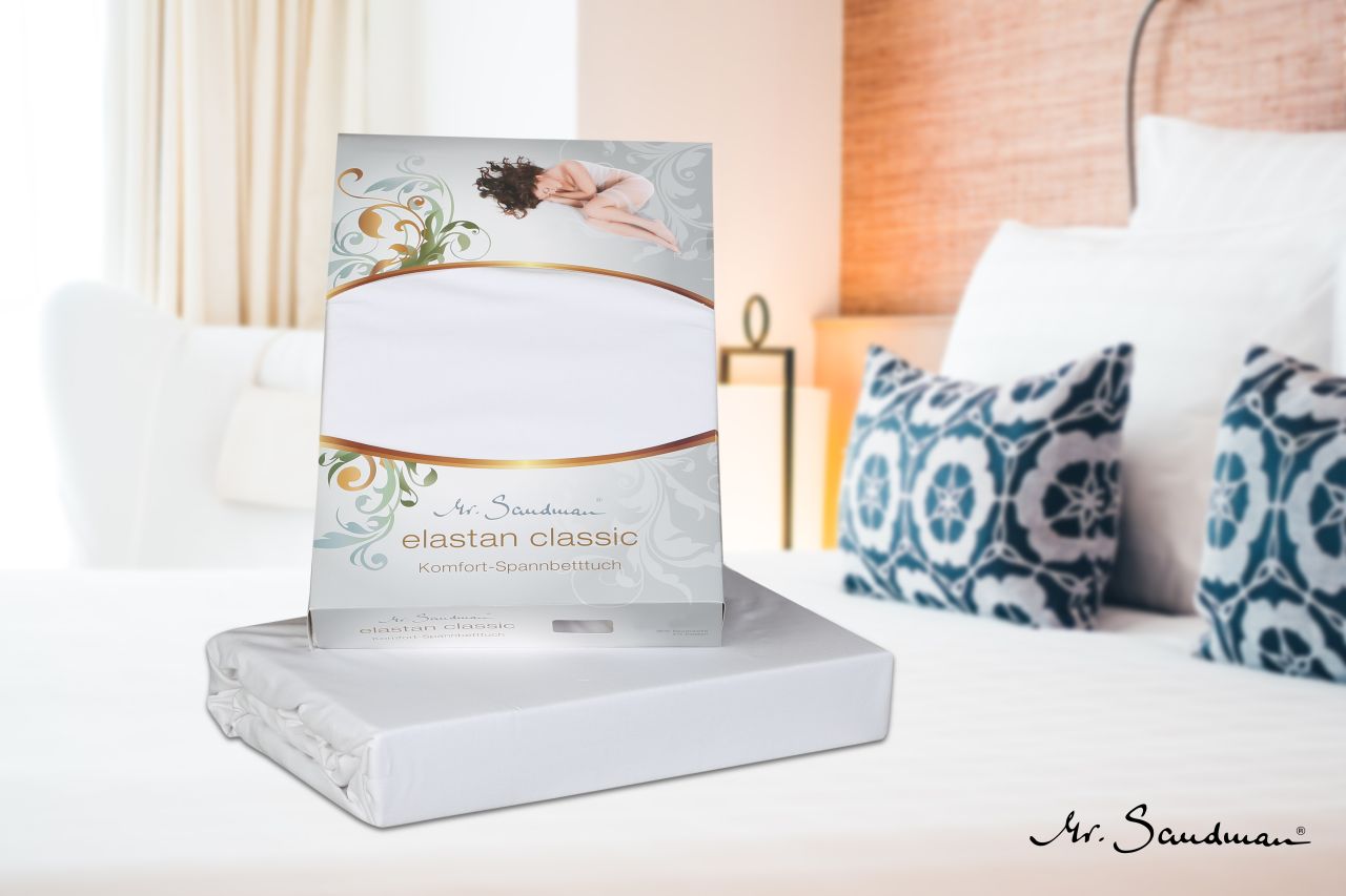 Spannbetttuch für Matratzen,  Elastan Classic 180-200 x 200-220 cm