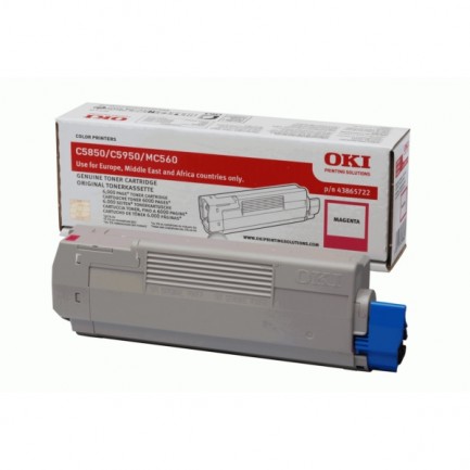 Original Oki Toner 43865722 M / 43865722 magenta für 43865722