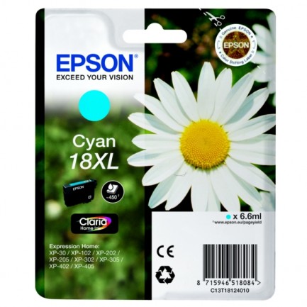 Original Epson Tinte 18XL C / C13T18124012 cyan für C13T18124012