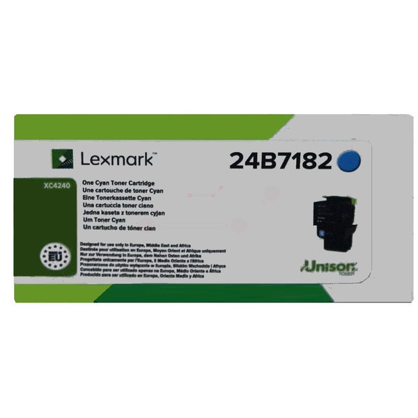 Original Lexmark Toner 24 B 7182 C / 24B7182 cyan für 24B7182