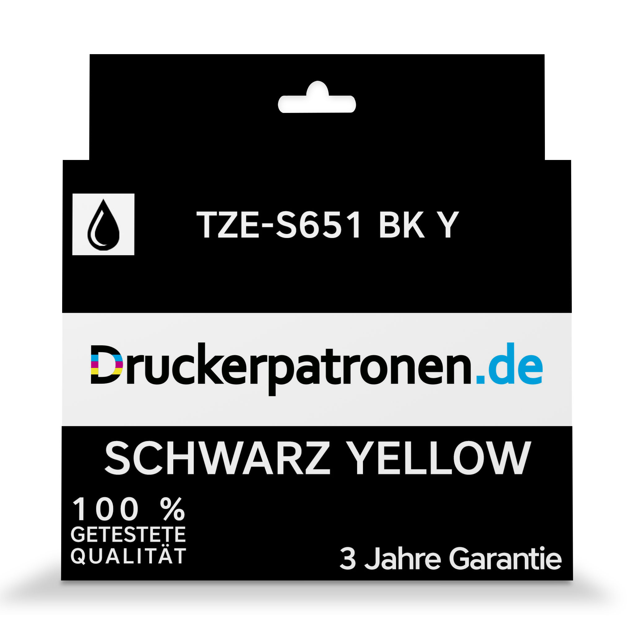 Kompatibel Brother TZE-S651 BK Y / TZE-S651 schwarz gelb für TZE-S651