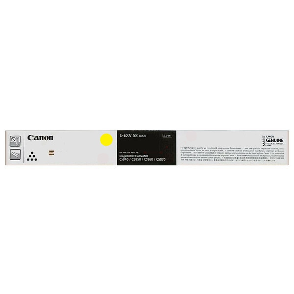 Original Canon Toner C-EXV 58 Y / 3766C002 gelb für 3766C002
