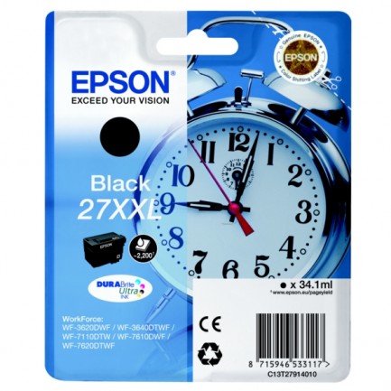 Original Epson Tinte 27XXL BK / C13T27914012 schwarz für C13T27914012