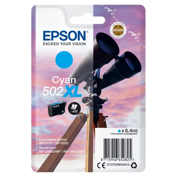 Original Epson Tinte 502XL C / C13T02W24010 cyan für C13T02W24010