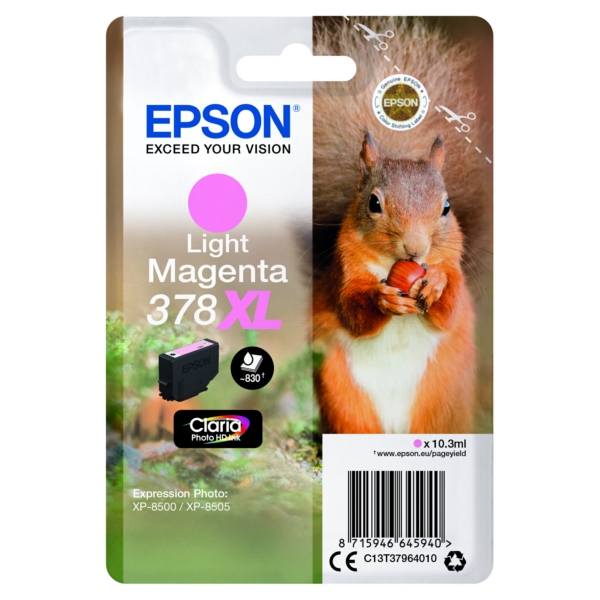Original Epson Tinte 378XL M / C13T37964010 foto magenta für C13T37964010