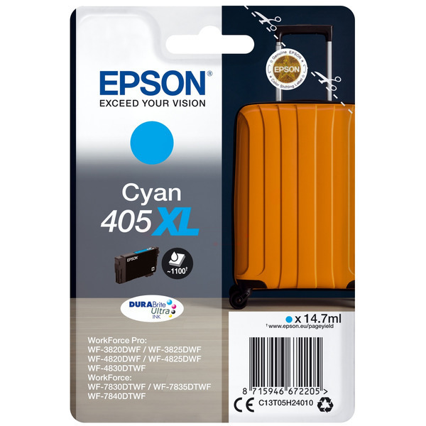 Original Epson Tinte 405 XL C / C13T05H24010 cyan für C13T05H24010