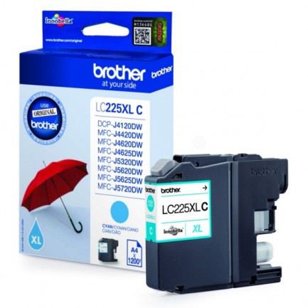 Original Brother LC225XLC Tinte, cyan für LC-225XLC