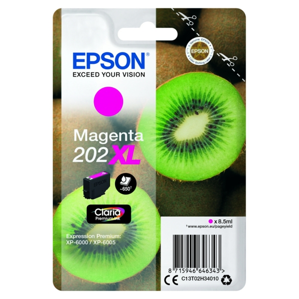 Original Epson Tinte 202XL M / C13T02H34010 magenta für C13T02H34010