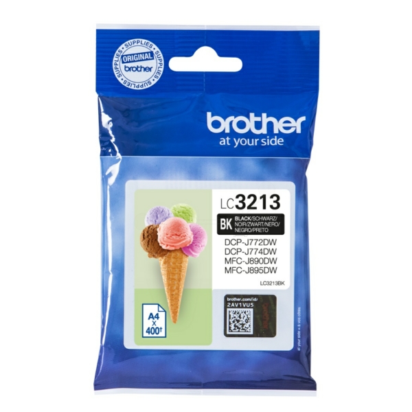 Original Brother Tinte LC-3213 BK / LC-3213BK schwarz für LC-3213BK