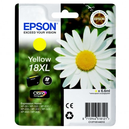 Original Epson Tinte 18XL Y / C13T18144012 gelb für C13T18144012