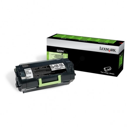 Original Lexmark Toner 522H BK / 52D2H00 schwarz für 52D2H00