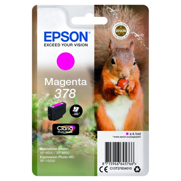 Original Epson Tinte 378 M / C13T37834010 magenta für C13T37834010