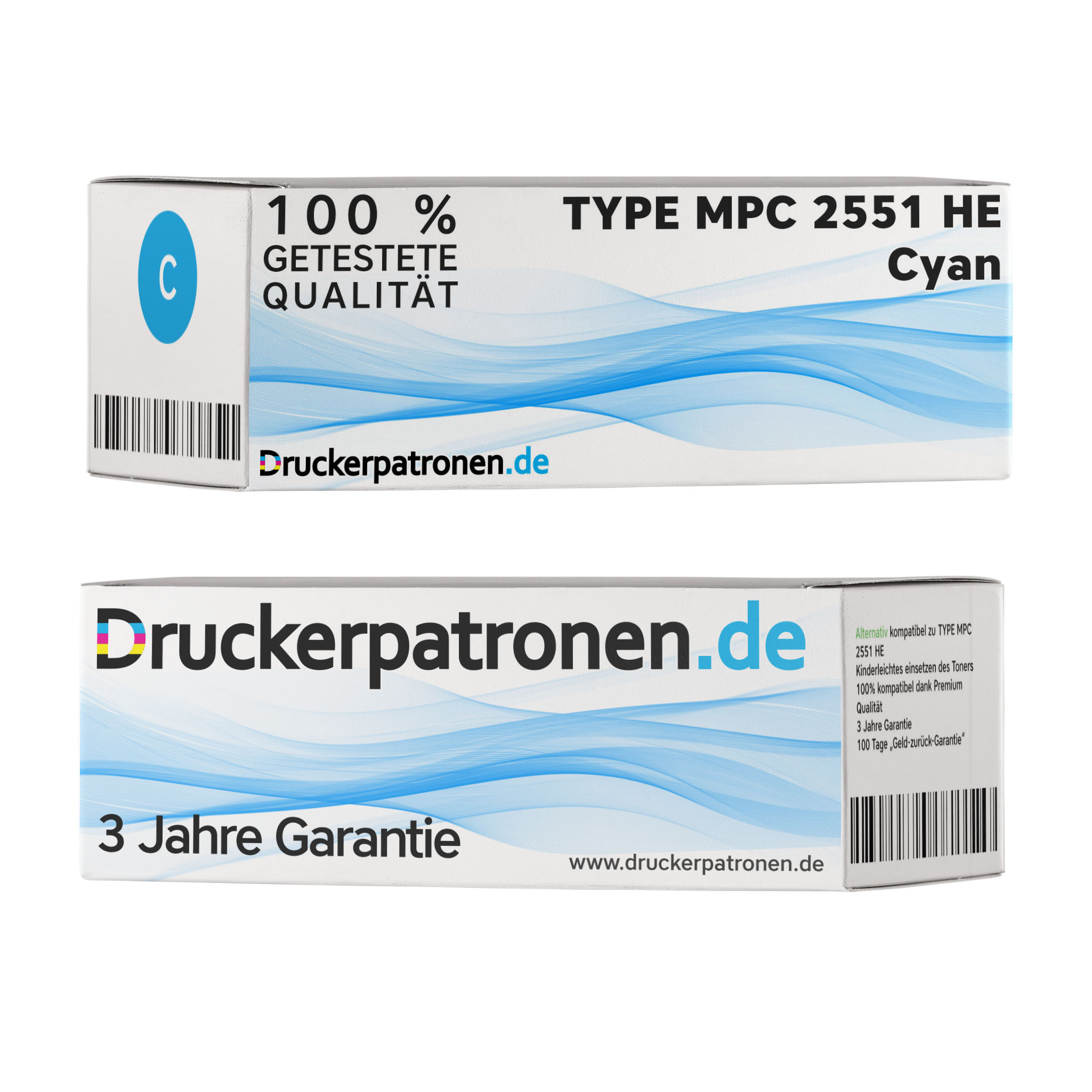 Kompatibel Ricoh Toner TYPE MPC 2551 HE / 841505 cyan für 841505