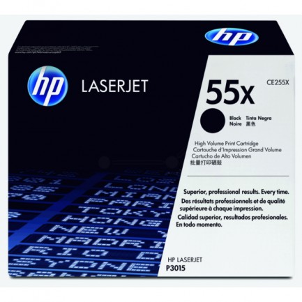 Original HP Toner 55X BK / CE255X schwarz für CE255X