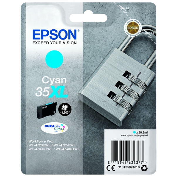 Original Epson Tinte C13T35924010 - 35XL C / C13T35924010 cyan für C13T35924010