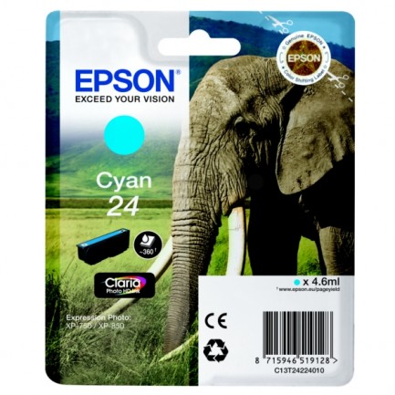 Original Epson Tinte 24 C / C13T24224012 cyan für C13T24224012
