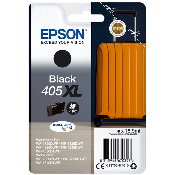 Original Epson Tinte 405 XL BK / C13T05H14010 schwarz für C13T05H14010