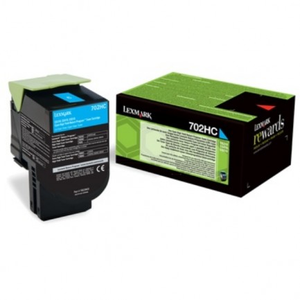 Original Lexmark Toner 702HC / 70C2HC0 cyan für 70C2HC0