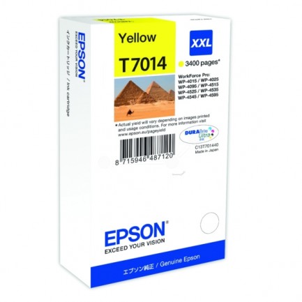 Original Epson Tinte T7014 Y / C13T70144010 gelb für C13T70144010