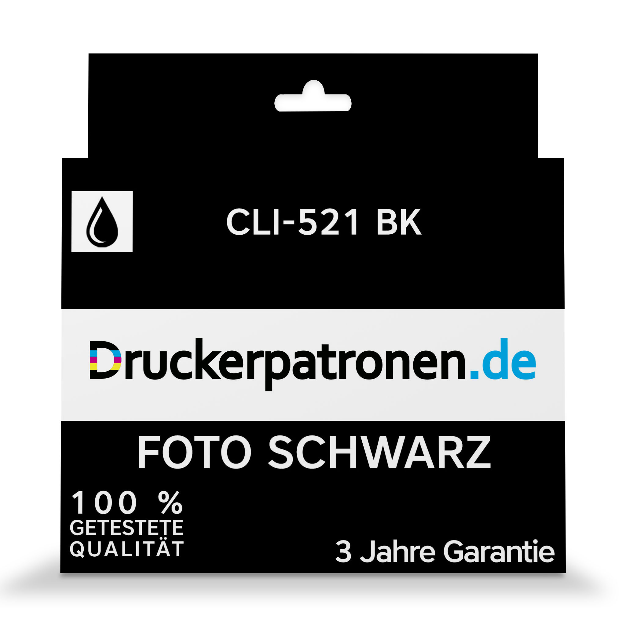 Kompatibel Canon Tinte CLI-521 BK / 2933 B 001 foto schwarz für 2933 B 001