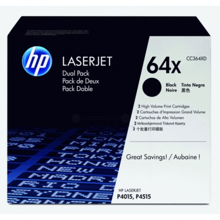 Original HP Toner 64XD BK / CC364XD schwarz für CC364XD