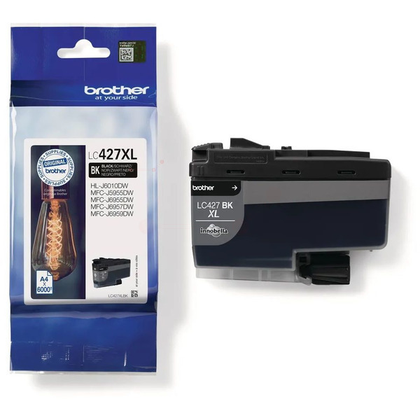Original Brother Tinte LC-427 XL BK / LC-427XLBK schwarz für LC-427XLBK