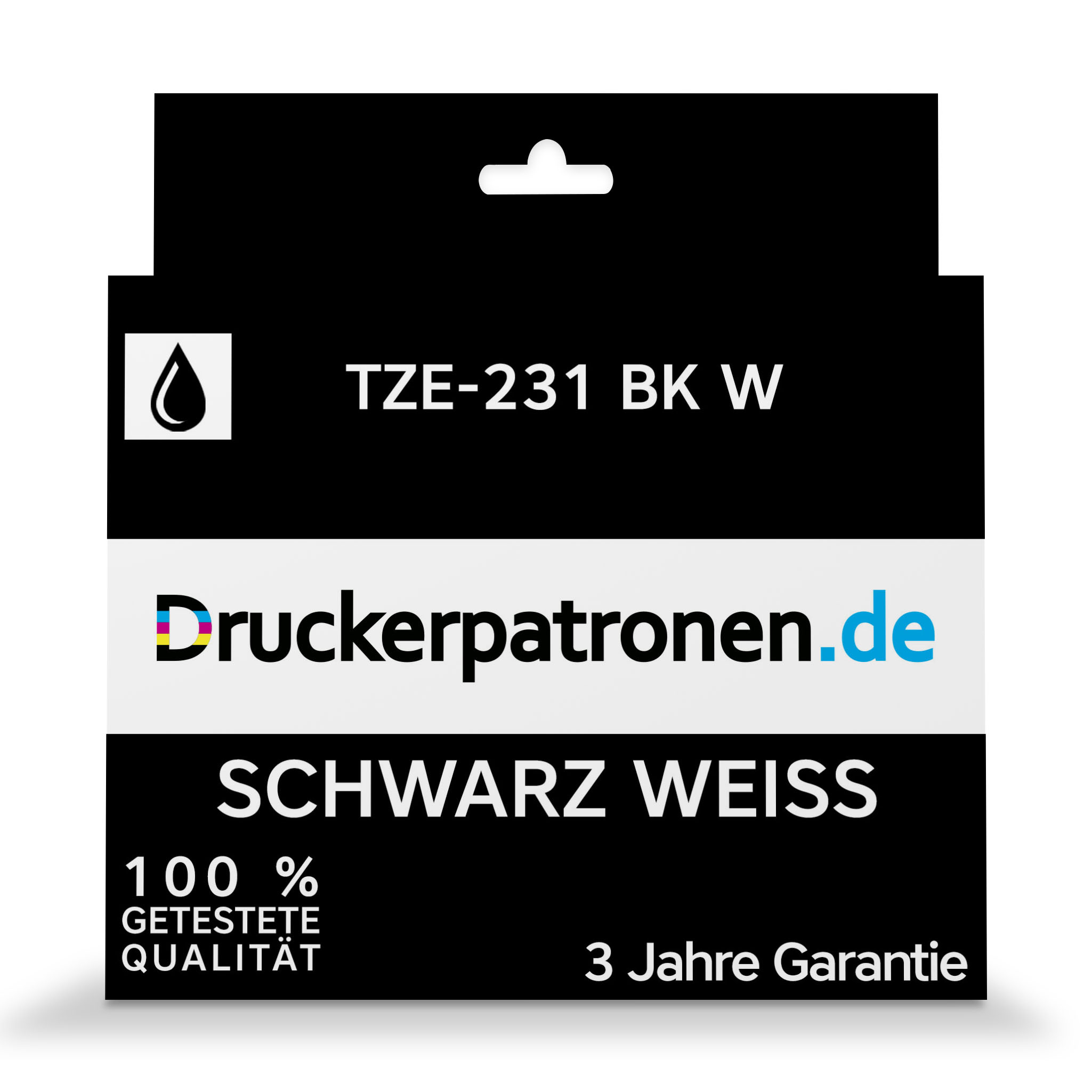 Kompatibel Brother TZE-231 BK W / TZE-231 schwarz weiß für TZE-231