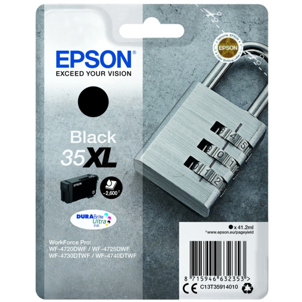 Original Epson Tinte C13T35914010 - 35XL BK / C13T35914010 schwarz für C13T35914010