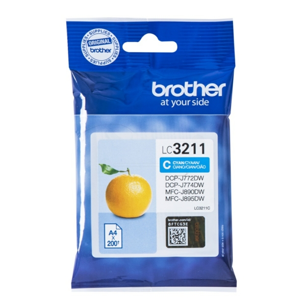 Original Brother Tinte LC-3211 C / LC-3211C cyan für LC-3211C