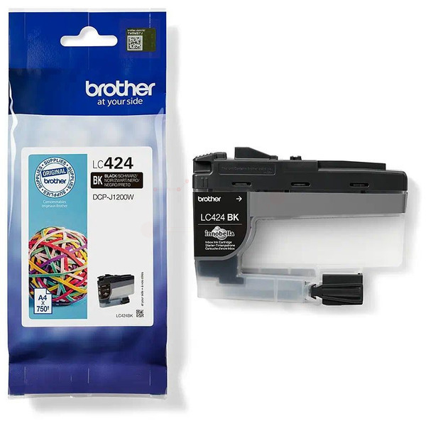 Original Brother Tinte LC-424 BK / LC-424BK schwarz für LC-424BK