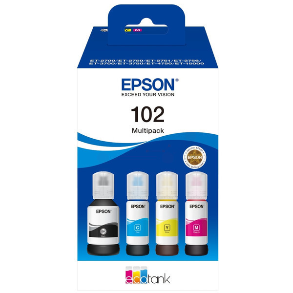 Original Epson 102 BK C M Y / C13T03R640 gelb für C13T03R640