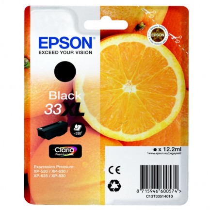Original Epson Tinte 33XL BK / C13T33514012 schwarz für C13T33514012