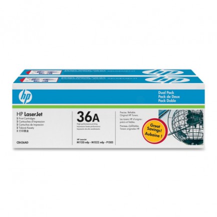 Original HP Toner 36A BK / CB436AD schwarz für CB436AD