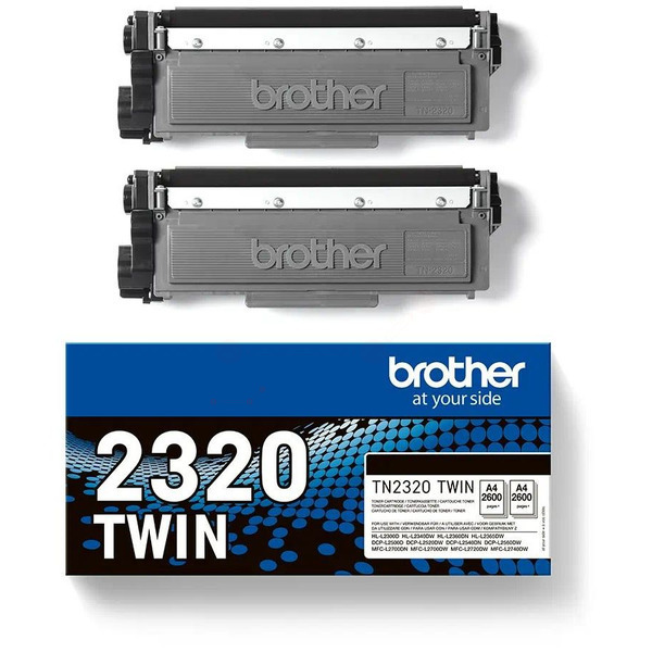 Original Brother Toner TN-2320 TWIN BK / TN-2320TWIN schwarz für TN-2320TWIN