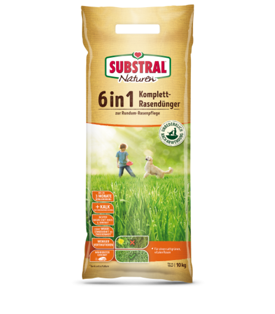 SUBSTRAL® Naturen 6 in 1 Komplett-Rasendünger