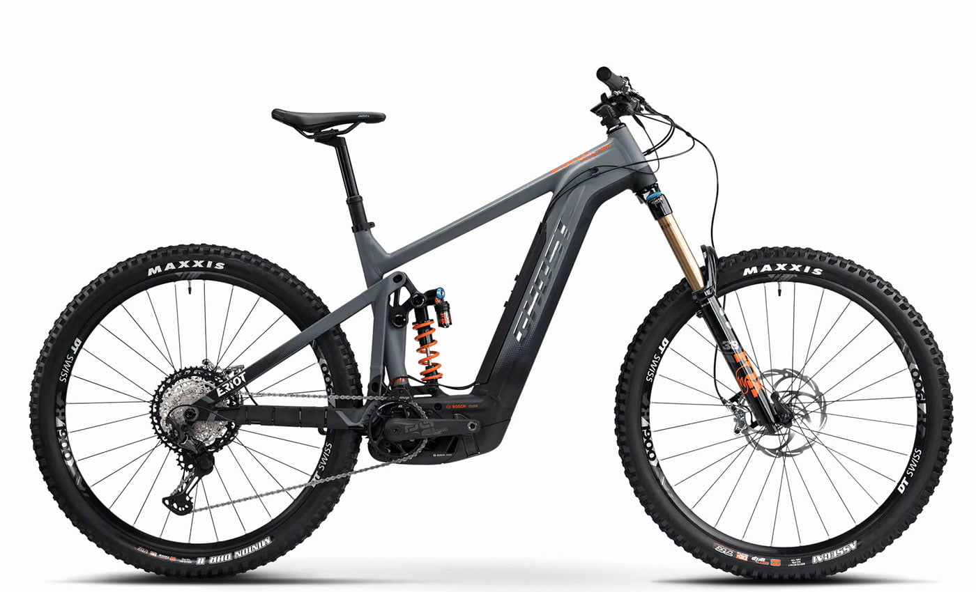 Ghost E-Riot EN Full Party - 27.5 / 29 Zoll 750Wh 12K Fully - grey/black - matt/glossy