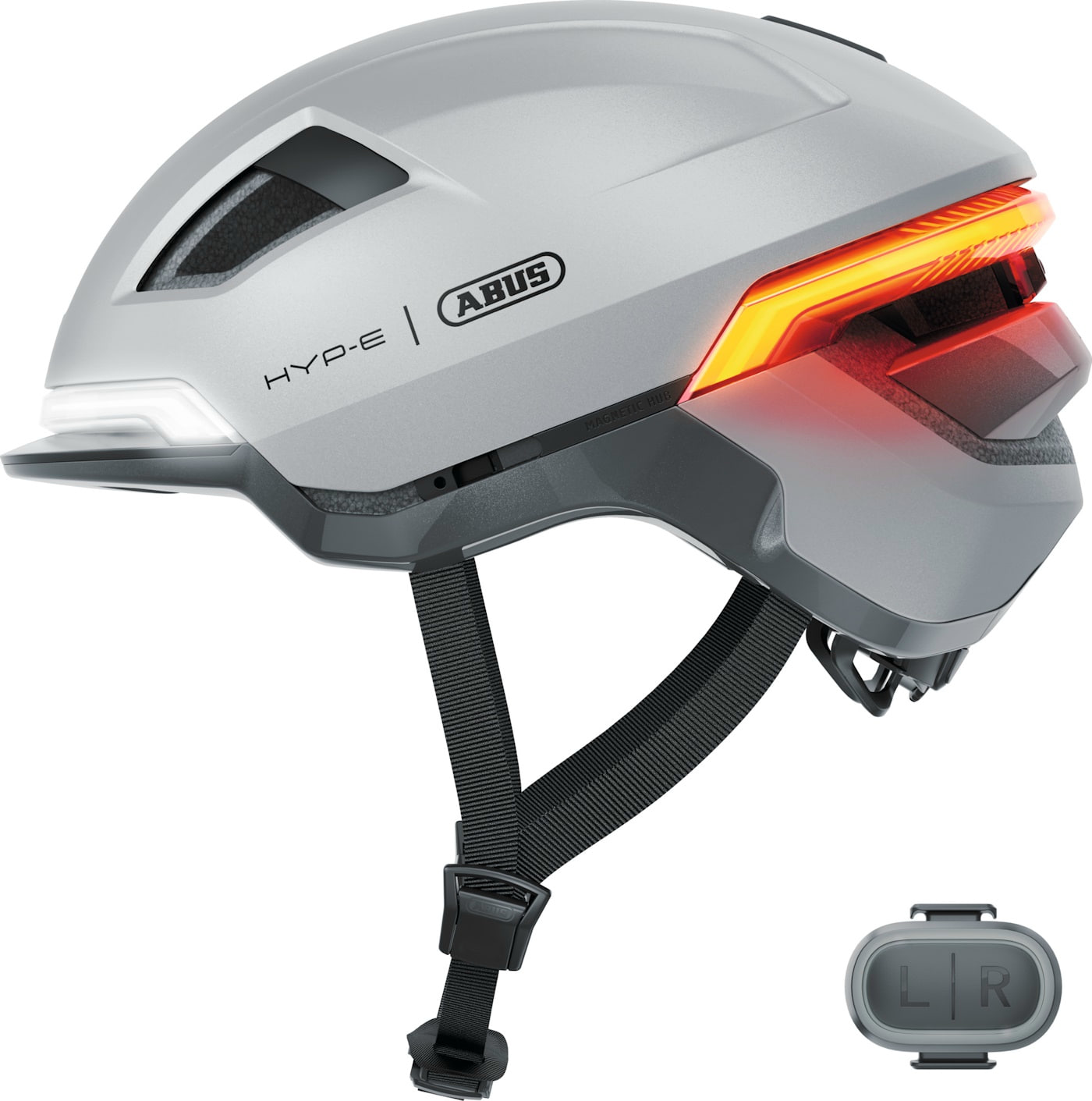 Abus HYP-E Helm - gleam silver