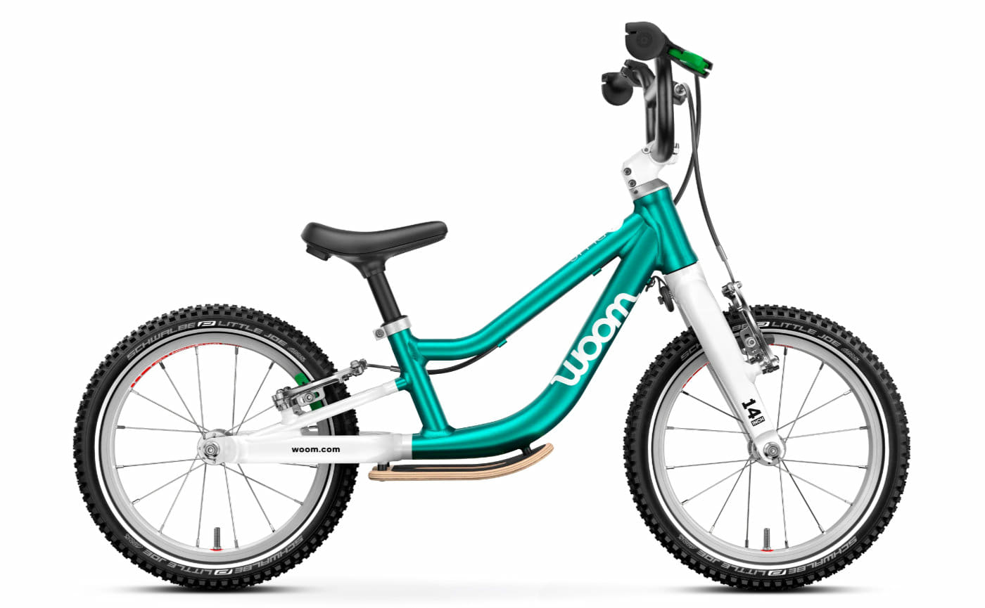 Woom GO 1+ (Gen. H) - 14 Zoll Laufrad - metallic turquoise