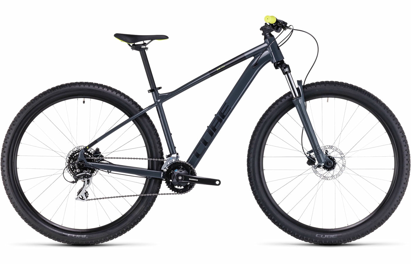 Cube Aim Pro - 27.5 / 29 Zoll 16K Diamant - grey n flashyellow