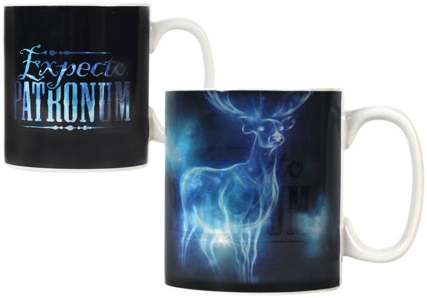 Harry Potter Tasse - Expecto Patronum - Tasse mit Thermoeffekt - schwarz - Lizenzierter Fanartikel