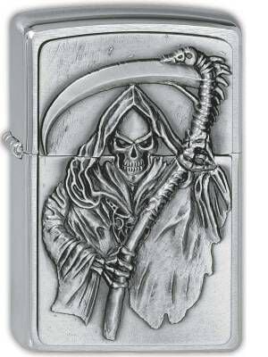 ZIPPO Feuerzeug - Reapers Curse - silberfarben